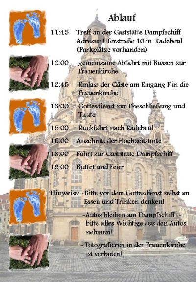 ablauf einer hochzeitsfeier